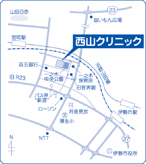 西山クリニックMAP
